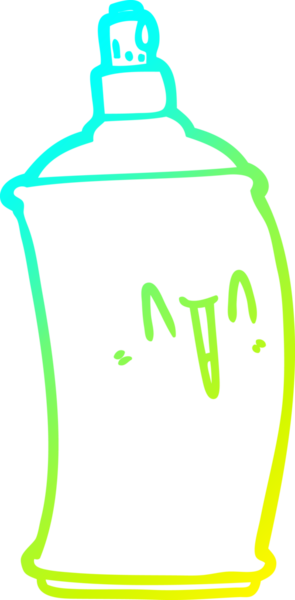 Bir insan tarafından çizilmiş soğuk çizgi çizgi film mutlu sprey kutusu.