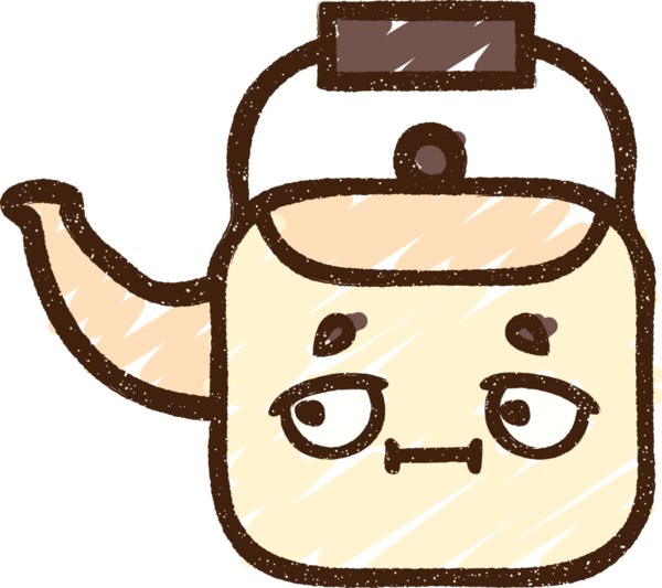 Bir insan tarafından çizilen Kettle Tebeşiri