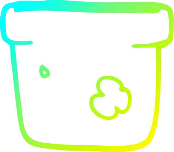 Bir insan tarafından çizilmiş bir karikatür bitkisi çizimi.