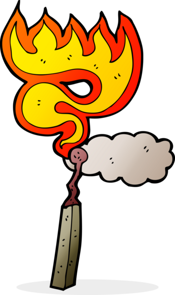 Bir insan tarafından çizilmiş karikatür yakma kibriti