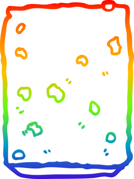 gökkuşağı gradyan çizimi bir insan tarafından çizilmiş bir çizgi film bisküvisi