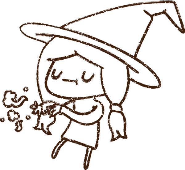 Cadı Kömürü Bir insan tarafından çizilmiş