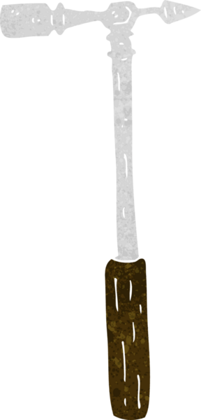 Bir insan tarafından çizilmiş bir çekiç.