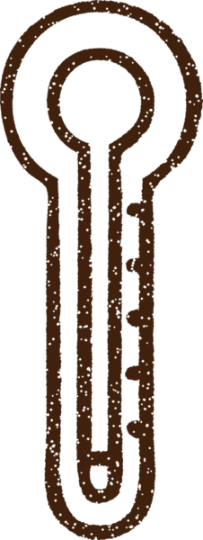 Bir insan tarafından çizilen termometre karakalem çizimi