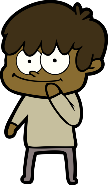 Bir insan tarafından çizilmiş mutlu çizgi film adamı.