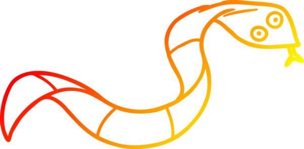 Bir insan tarafından çizilmiş çizgi film yılanı çizimi.