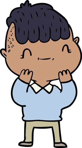 Bir insan tarafından çizilmiş çizgi film dostu çocuk.