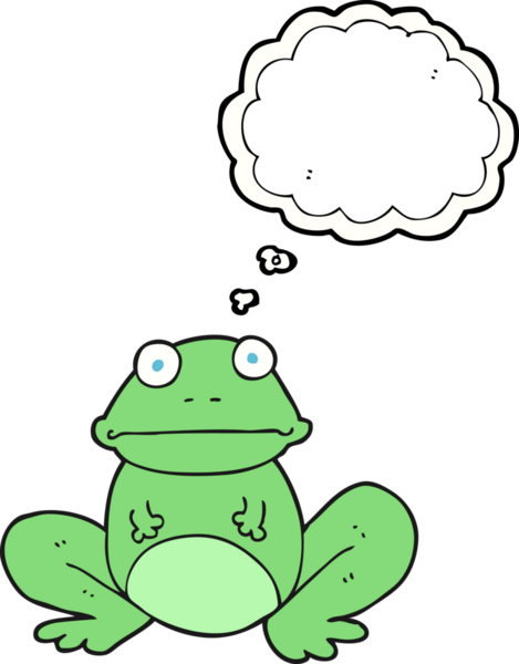 Bir insan tarafından çizilmiş serbest çizim baloncuklu kurbağa.