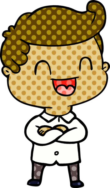 Bir insan tarafından çizilmiş mutlu bir adam.