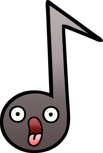 Bir insan tarafından çizilmiş bir notanın gölgelenmiş karikatürü