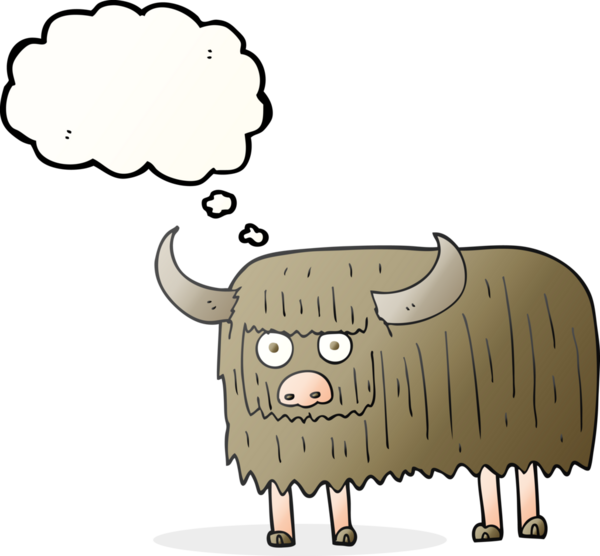 Serbest çizim düşünce balonu çizgi filmi kıllı inek bir insan tarafından çizildi.
