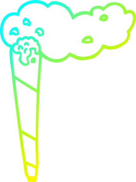 Bir insan tarafından çizilmiş bir marihuana karikatürü çizimi