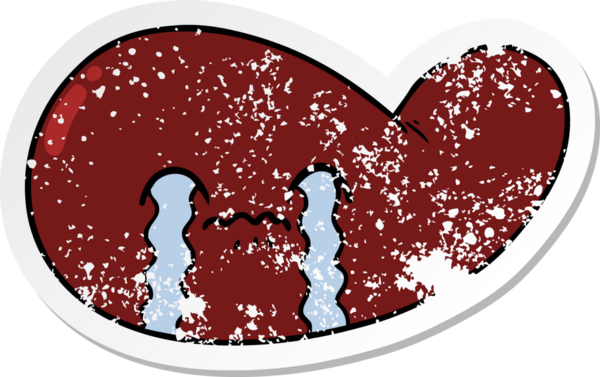 Bir insan tarafından çizilmiş kederli bir safra kesesi etiketi.