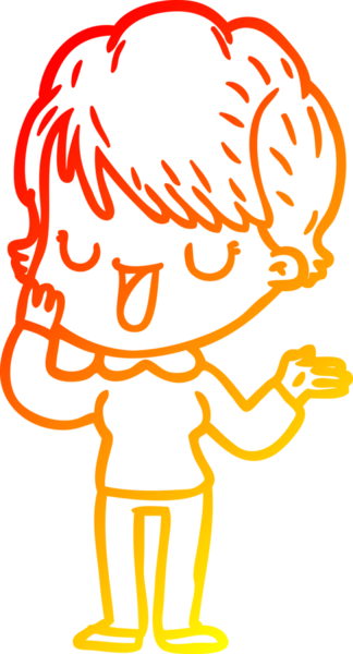 Bir insan tarafından çizilmiş bir karikatür kadın çizimi.