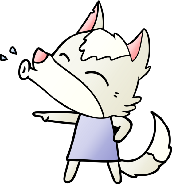 Bir insan tarafından çizilmiş uluyan kurt kostümü.