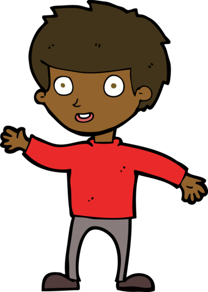 Bir insan tarafından çizilmiş mutlu çocuk çizgi filmi.