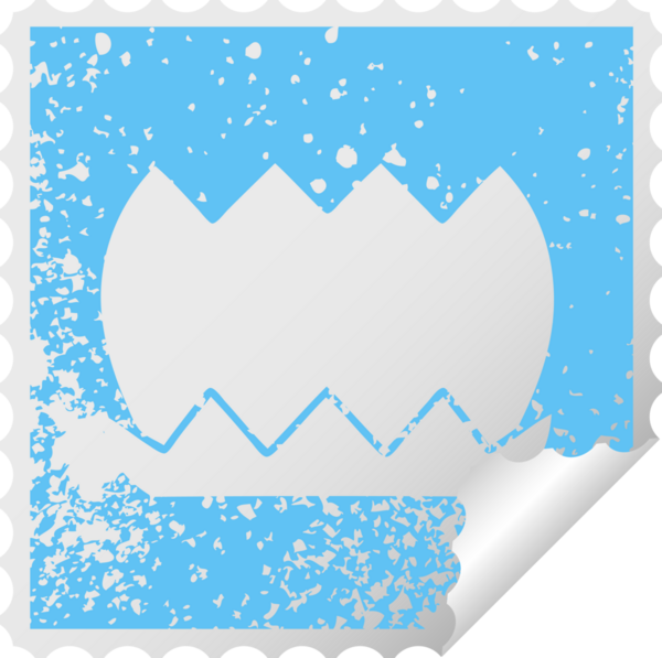 Bir insan tarafından çizilmiş bir çiçeğin kare soyulmuş çıkartması.