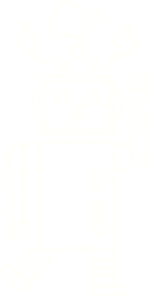 Bir insan tarafından çizilen robot tebeşiri.