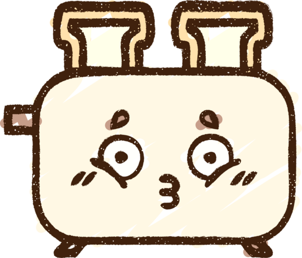 Bir insan tarafından çizilen tost makinesi tebeşiri