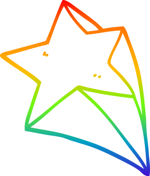 gökkuşağı gradyanı çizimi bir insan tarafından çizilmiş çizgi film yıldızları