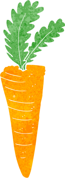 Bir insan tarafından çizilmiş havuç.