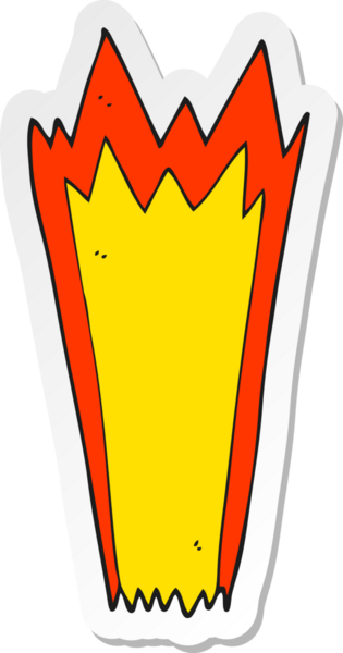 Bir insan tarafından çizilmiş bir çizgi film patlamasının çıkartması.