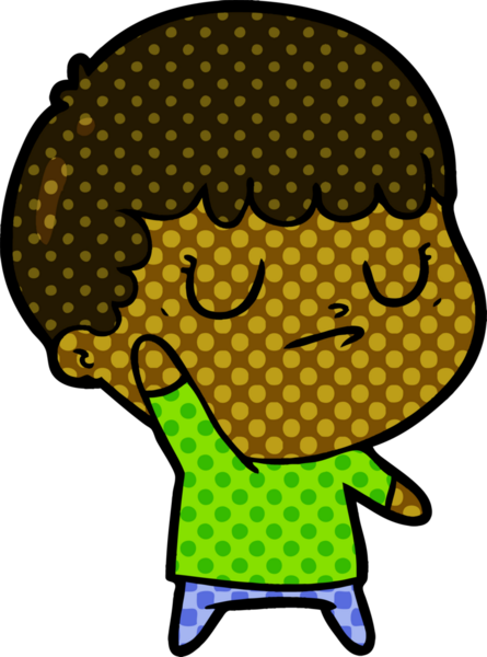 Bir insan tarafından çizilmiş huysuz çocuk çizgi filmi.