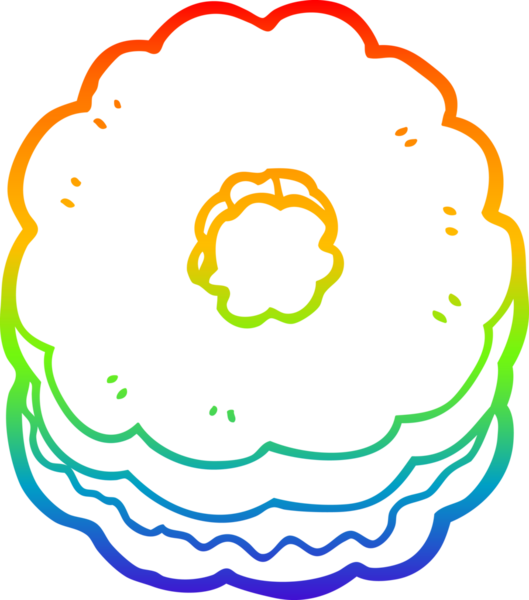 gökkuşağı gradyan çizimi bir insan tarafından çizilmiş bir çizgi film bisküvisi