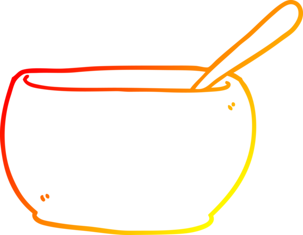Bir insan tarafından çizilmiş karikatür çorba kasesi çizimi.