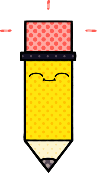 bir insan tarafından çizilmiş bir kalemin karikatürü.