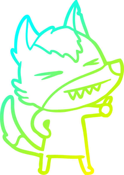 Bir insan tarafından çizilmiş kızgın bir kurt çizgi filmi.