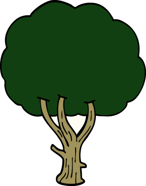 Bir insan tarafından çizilmiş karalama ağacı.