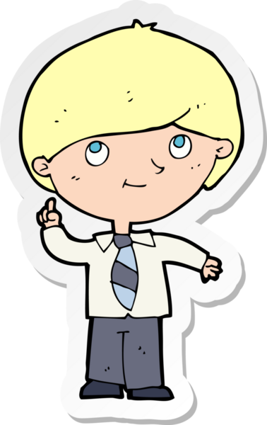 Bir insan tarafından çizilmiş bir fikri olan çizgi film çocuğunun çıkartması.