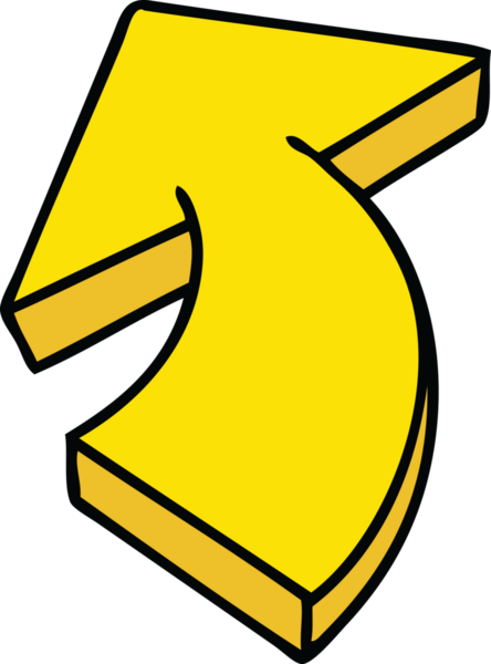 Bir insan tarafından çizilmiş tuhaf çizgi film oku.