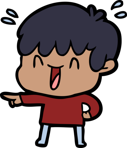 Bir insan tarafından çizilmiş gülen çocuk.