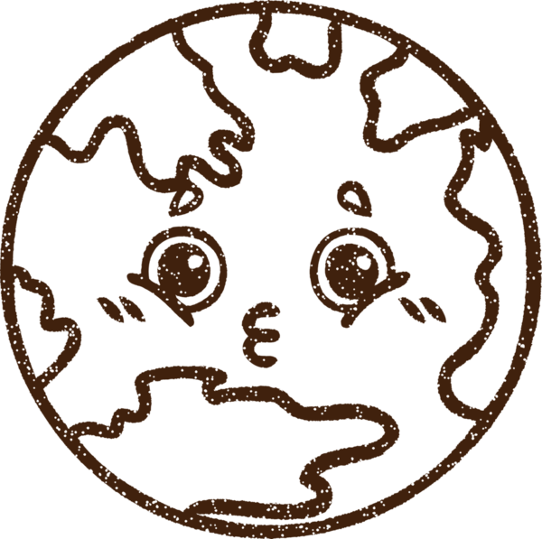 Bir insan tarafından çizilen Dünya Kömürü Gezegeni