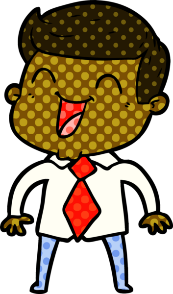 Bir insan tarafından çizilmiş gülen çizgi film adamı.