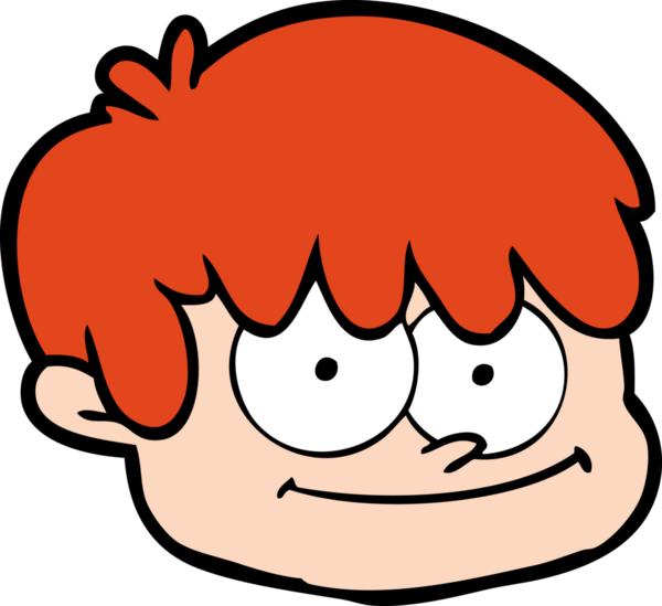 Bir insan tarafından çizilmiş erkek yüzü.