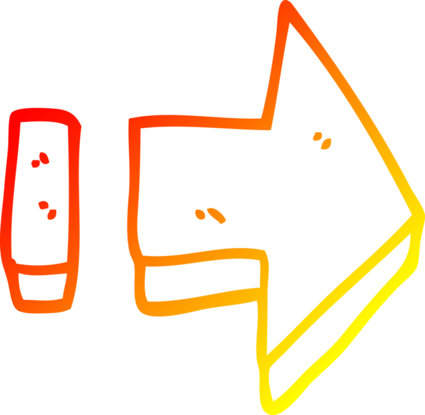 Bir insan tarafından çizilmiş bir çizgi filmin sıcak gradyan çizimi