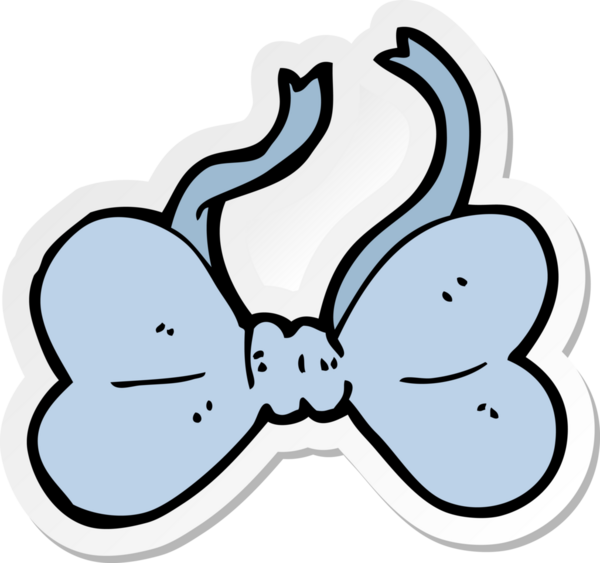 Bir insan tarafından çizilmiş karikatür papyonunun çıkartması.