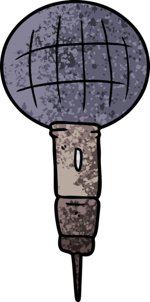 bir insan tarafından çizilmiş çizgi film mikrofonu