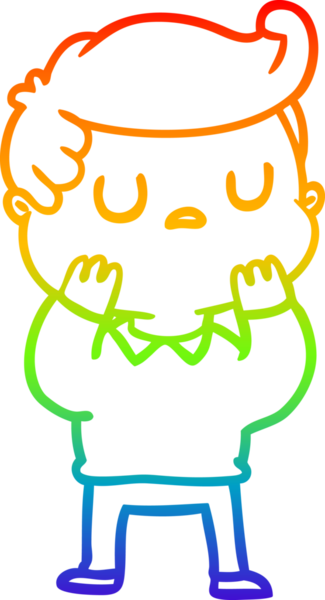 gökkuşağı gradyan çizgi çizimi bir insan tarafından çizilmiş bir karikatür ilgisiz adam