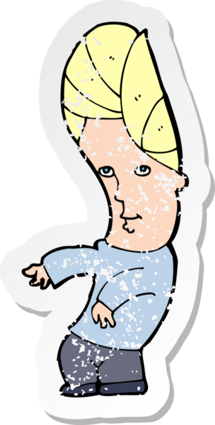 Bir insan tarafından çizilmiş dertsiz bir karikatürist çıkartması.