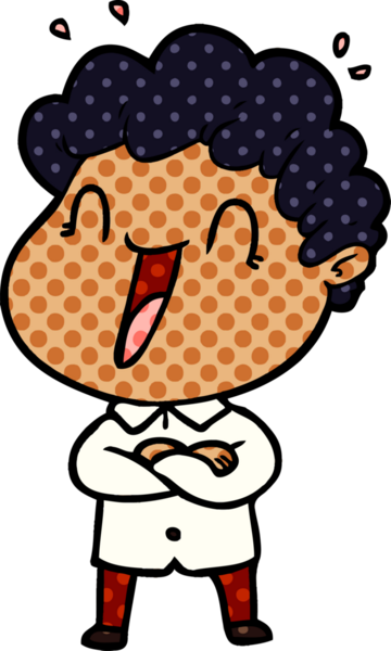 Bir insan tarafından çizilmiş mutlu bir adam.