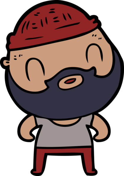 Bir insan tarafından çizilmiş sakallı bir adam.