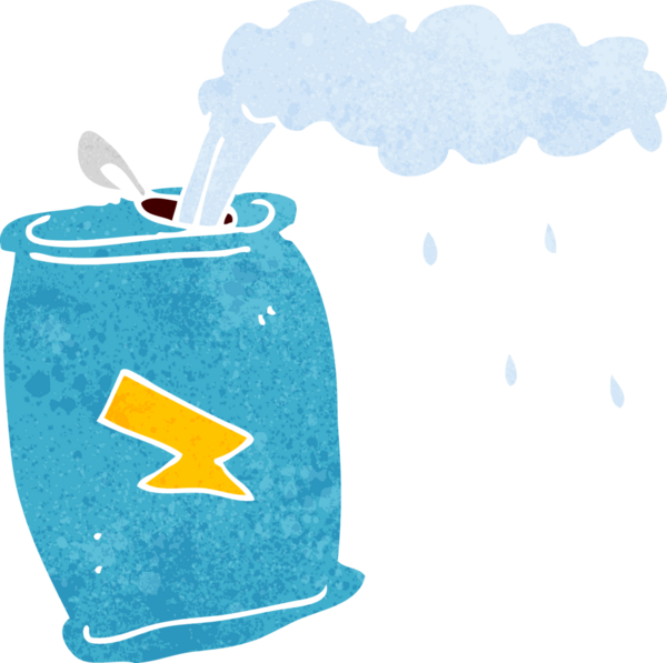 Bir insan tarafından çizilmiş gazoz kutusu.