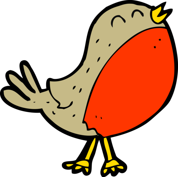 Bir insan tarafından çizilmiş noel robini.