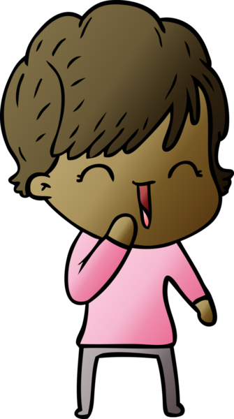 Bir insan tarafından çizilmiş gülen kadın çizgi filmi.