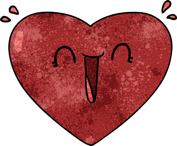 bir insan tarafından çizilmiş mutlu bir kalp.