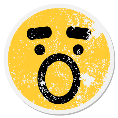 Bir insan tarafından çizilmiş bağıran dairesel bir etiket.